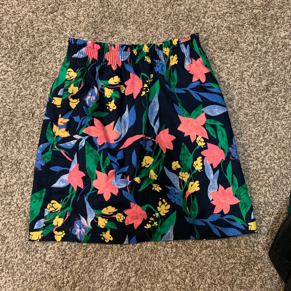 J. Crew Women’s Navy Floral A-Line Skirt